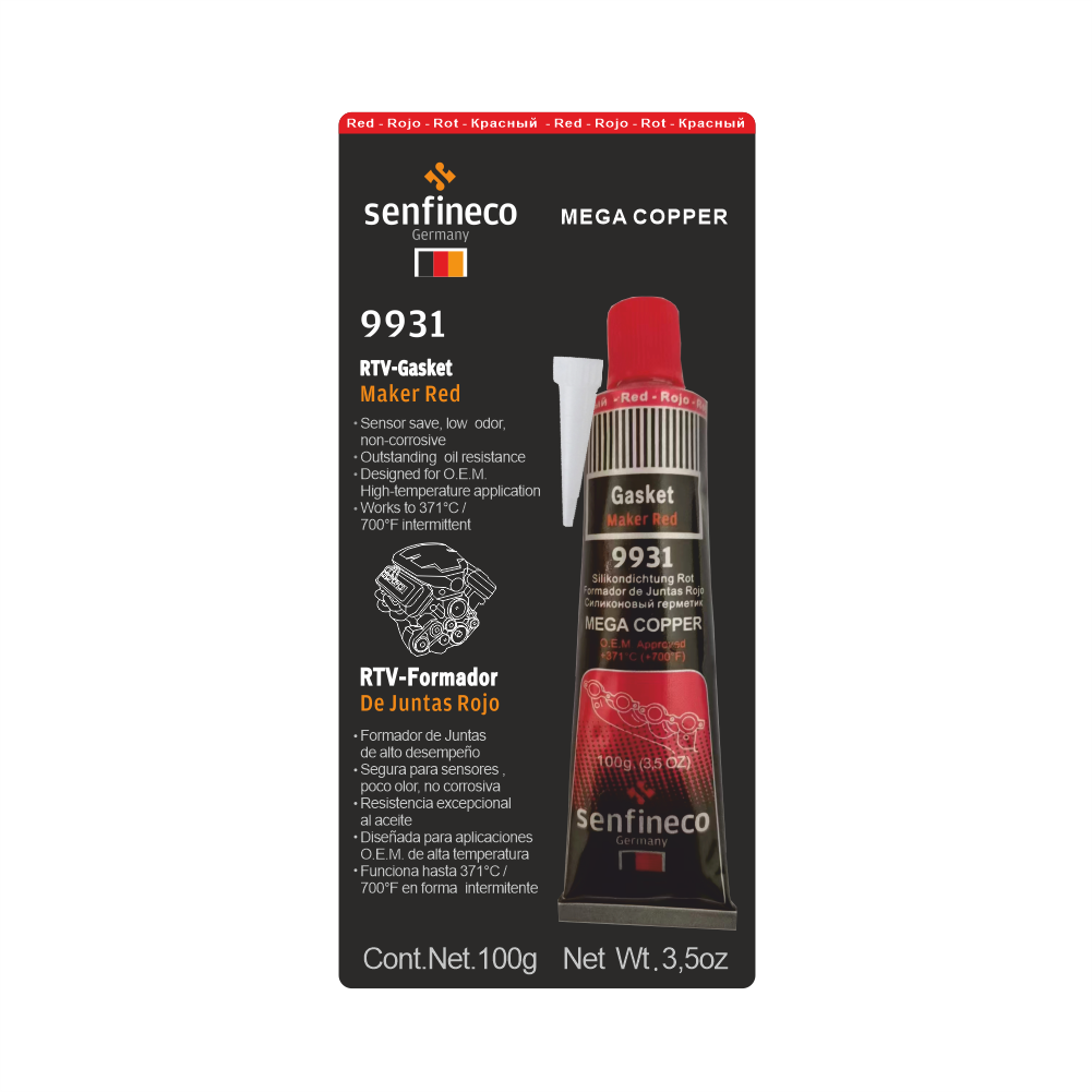 9931 - Rtv Silicone Red